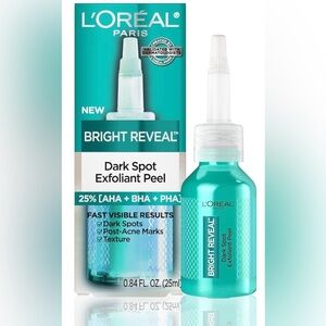 L'Oreal Bright Reveal Dark Spot Exfoliant Peel with AHA, BHA, PHA .84 FL OZ